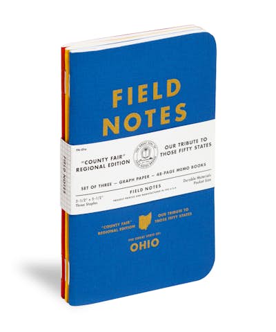 County Fair Edition 3-Pack at an angle showing blue, red, and yellow books with Ohio on the cover.