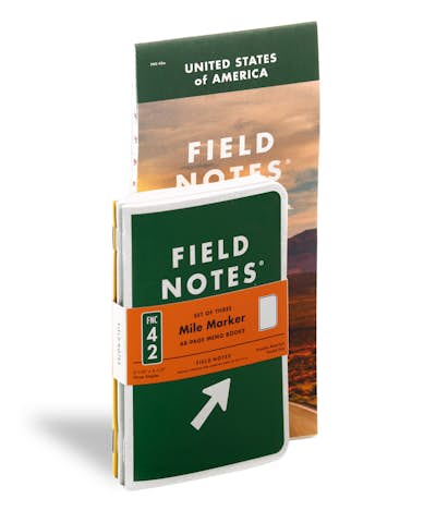 Mile Marker notebook pack with highway map